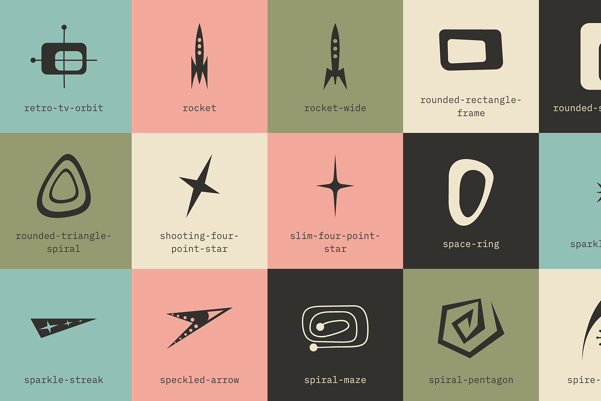 Midcentury Modern SVG Icons, an Outline Icon by Pacific Modern Art (Photo 9 of 9)