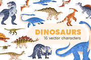 Dinosaurs, prehistoric raptors set, an Animal Illustration by Good Studio (Thumbnail 1 of 17)