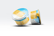 Plastic Container for Dairy Mock-Up, a Packaging Mockup by Se٧enStudio (Thumbnail 4 of 8)