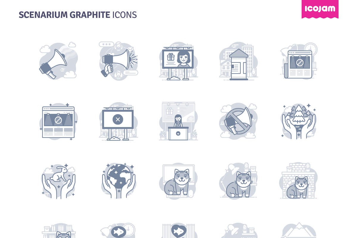 1000 Scenarium Graphite icons, a Duotone Icon by Icojam store (Photo 7 of 13)