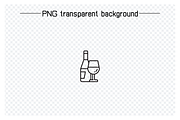 Beverage and Drinks Line Icons, an Outline Icon by Designfour (Thumbnail 6 of 7)