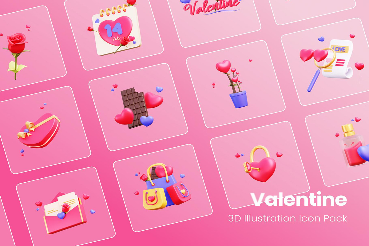 Valentine - 3D Illustration Icon Pac, an Emoji Icon by Creative Perspective (Photo 5 of 6)
