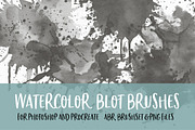 Watercolor Blot Brushes for PS/PRO, a Brush Add-On by Polka Dot Pixels (Thumbnail 1 of 4)