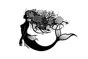 Fantasy Flowing Hair Mermaid Bundle, an Illustration by jahid234 (Thumbnail 7 of 31)