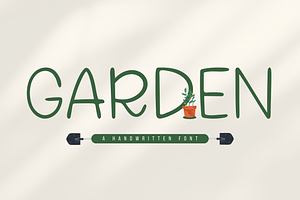 Garden A Handwriting Font