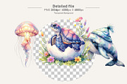 Boho Ocean Nursery Sublimation, an Illustration by Artnoy (Thumbnail 3 of 8)