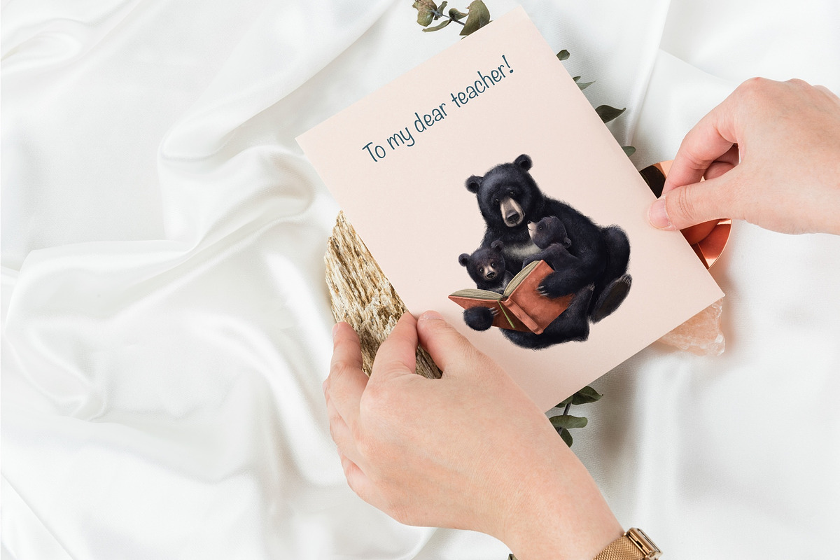 Black Bear Illustration. Mothers Day, an Animal Illustration by sheincar (Photo 5 of 5)