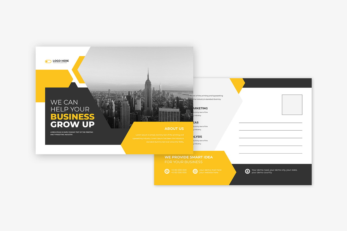 Postcard template design, a Card Template by Tanmoy Topu (Photo 6 of 6)