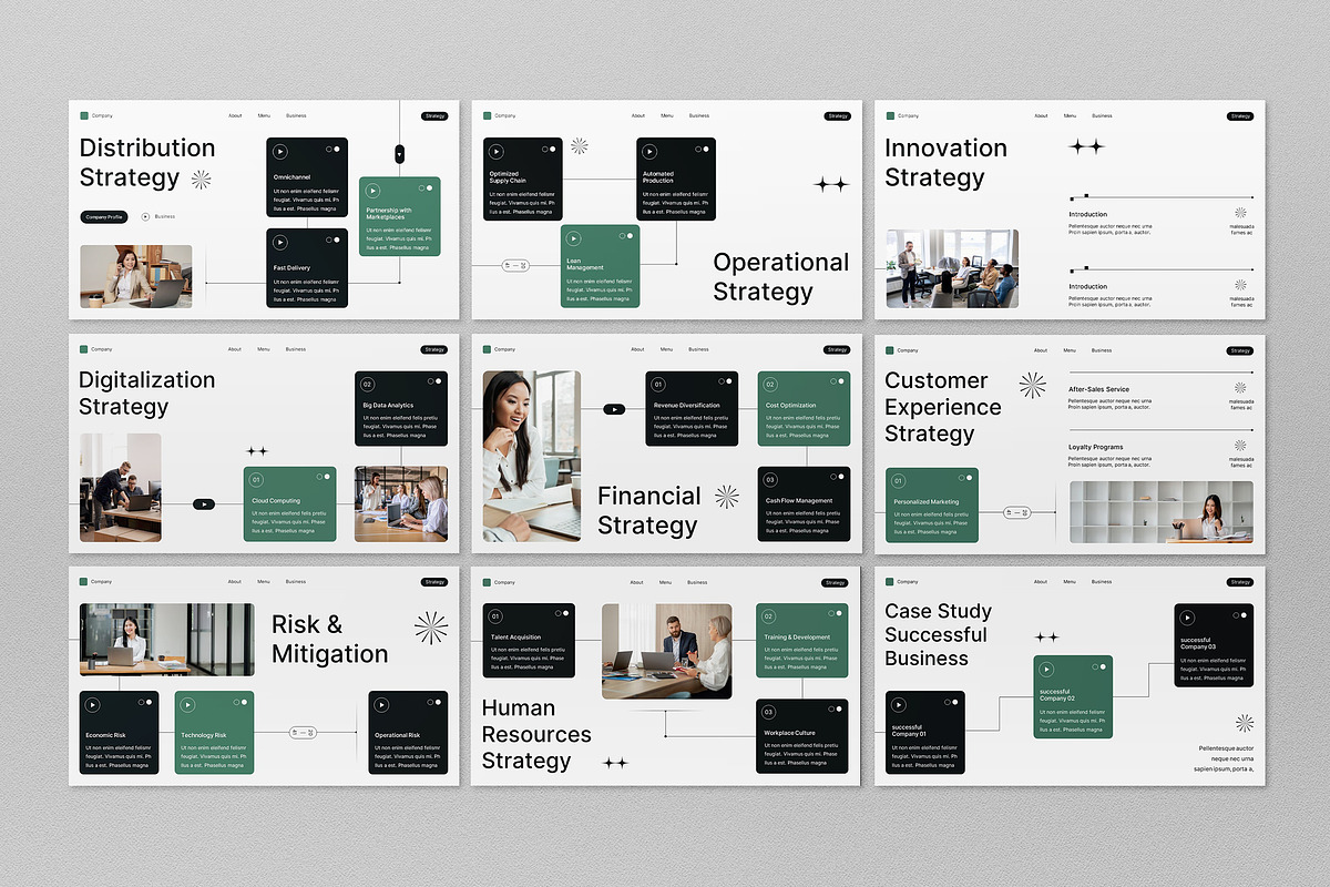 White Business Strategy Google Slide, a Presentation Template by graphicook (Photo 2 of 4)