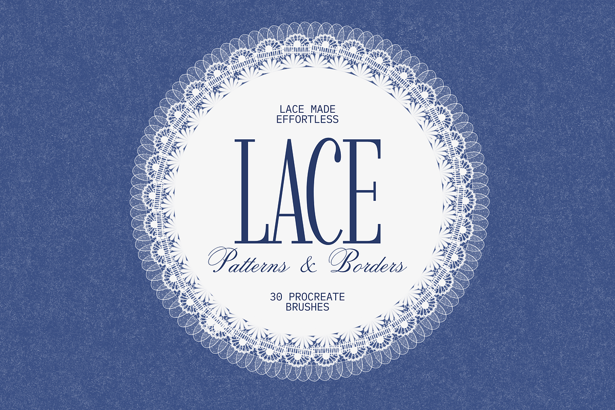 Lace pattern procreate brushes, a Brush Add-On by Veronika Gotovceva (Photo 1 of 4)