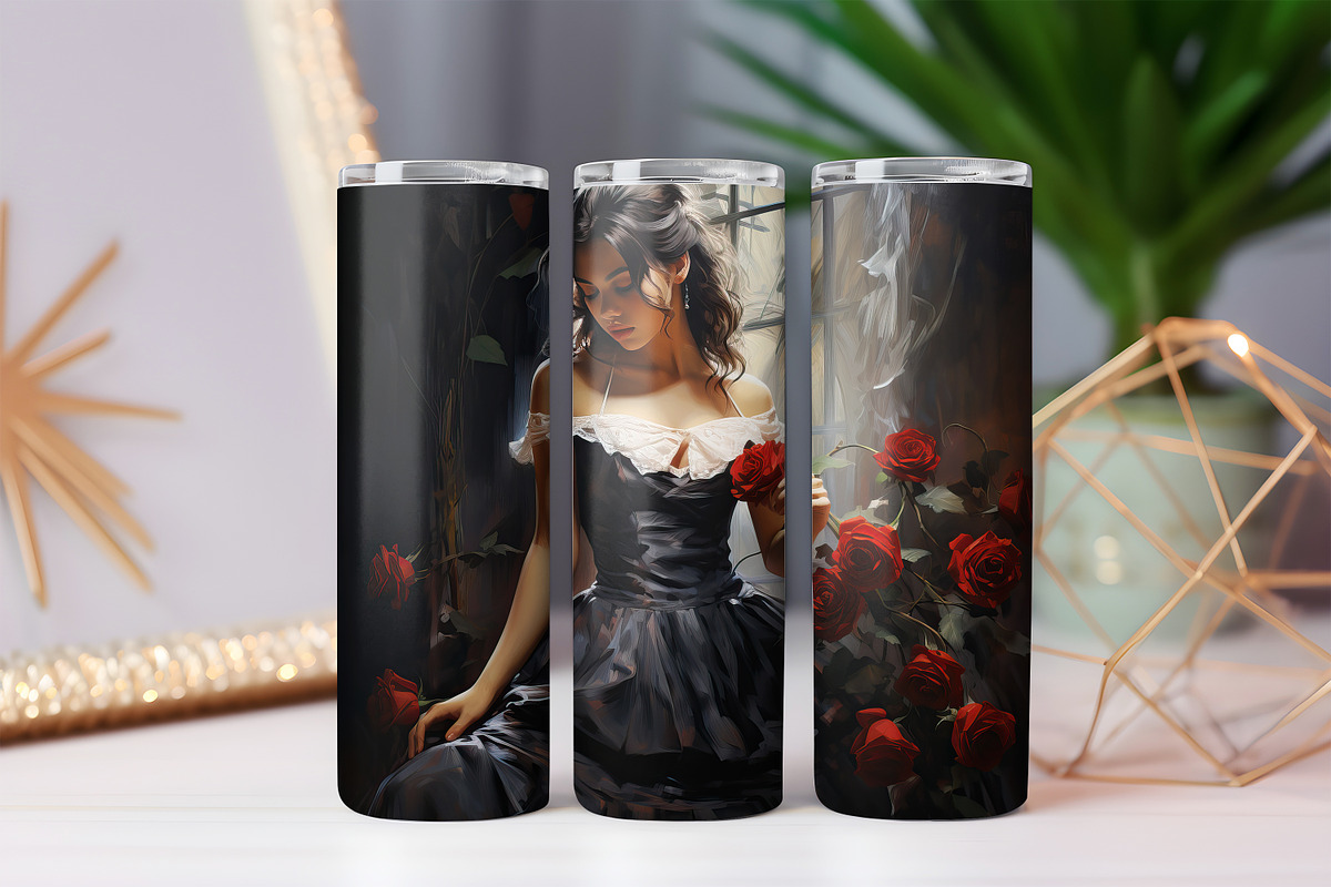 A Ballerina Amongst Dark Roses, a Background Graphic by Curve Design (Photo 5 of 8)