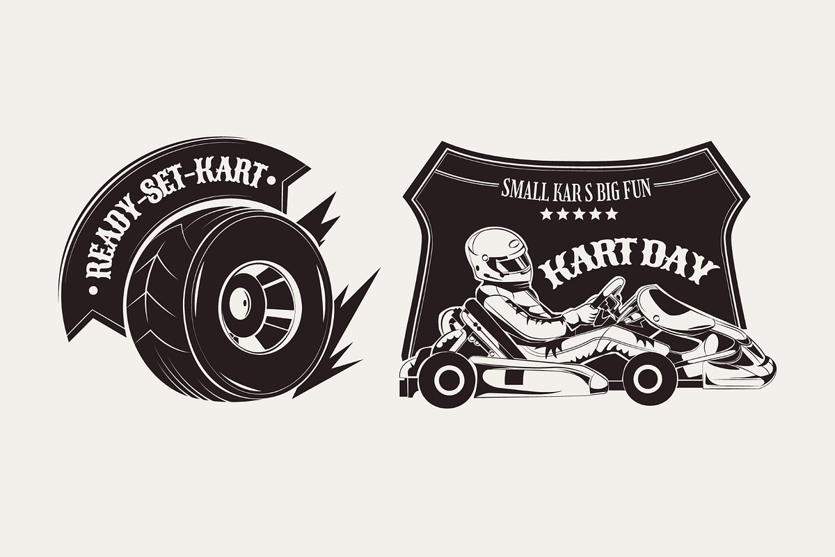 Karting Badge Asset Illustration, an Object Illustration by graphicook (Photo 2 of 3)