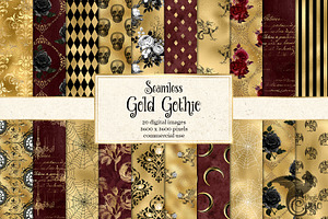 Gold Gothic Digital Paper