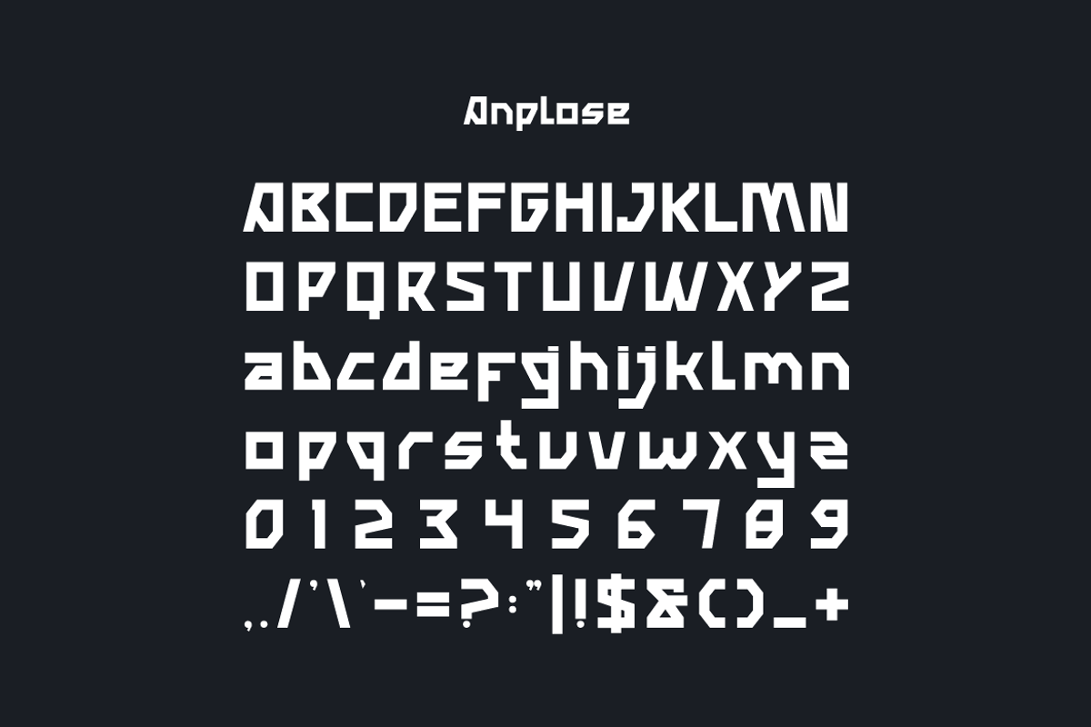 Anplose - Futuristic Font, a Sans Serif Font by Iqsiart Studio (Photo 5 of 6)
