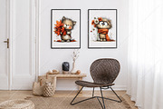 Whimsical Cute Autumn Cat Clipart, a Seasonal Illustration by Canvas Craft (Thumbnail 7 of 10)