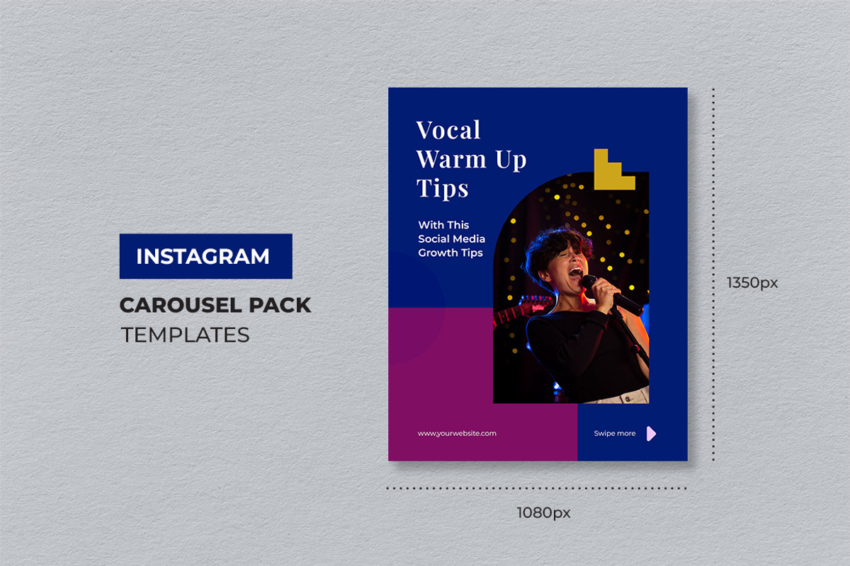Blue Music Record Instagram Carousel, a Social Media Template by UICreative (Photo 2 of 4)