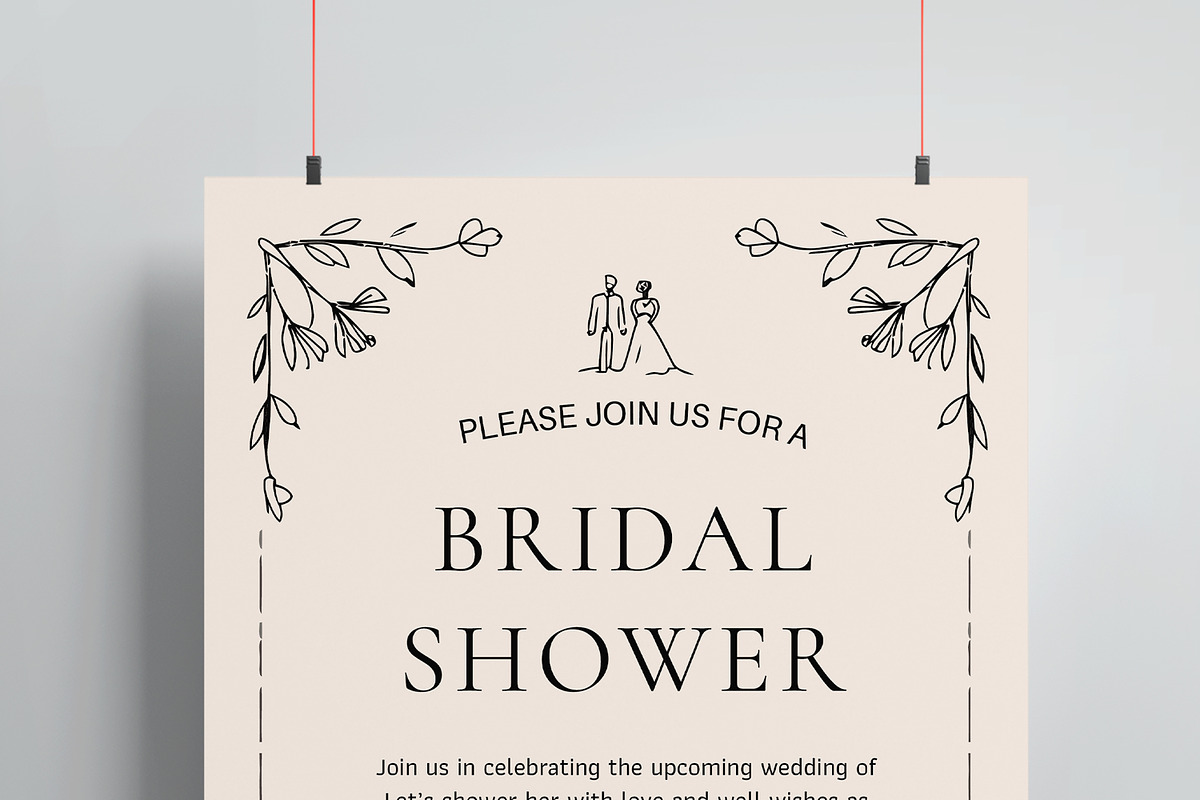 Bridal Shower Invitations Template, a Stationery Template by MightyDesign (Photo 2 of 8)