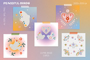 Peaceful birds vector clipart, a Decorative Illustration by viktoriiavk (Thumbnail 4 of 8)