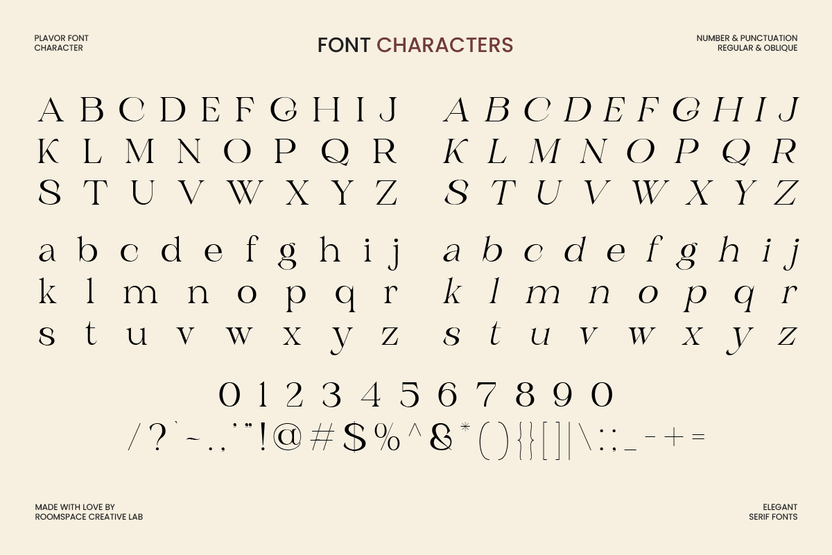 Plavor – Timeless Elegant Serif Font, a Serif Font by roomspace creative lab (Photo 3 of 11)