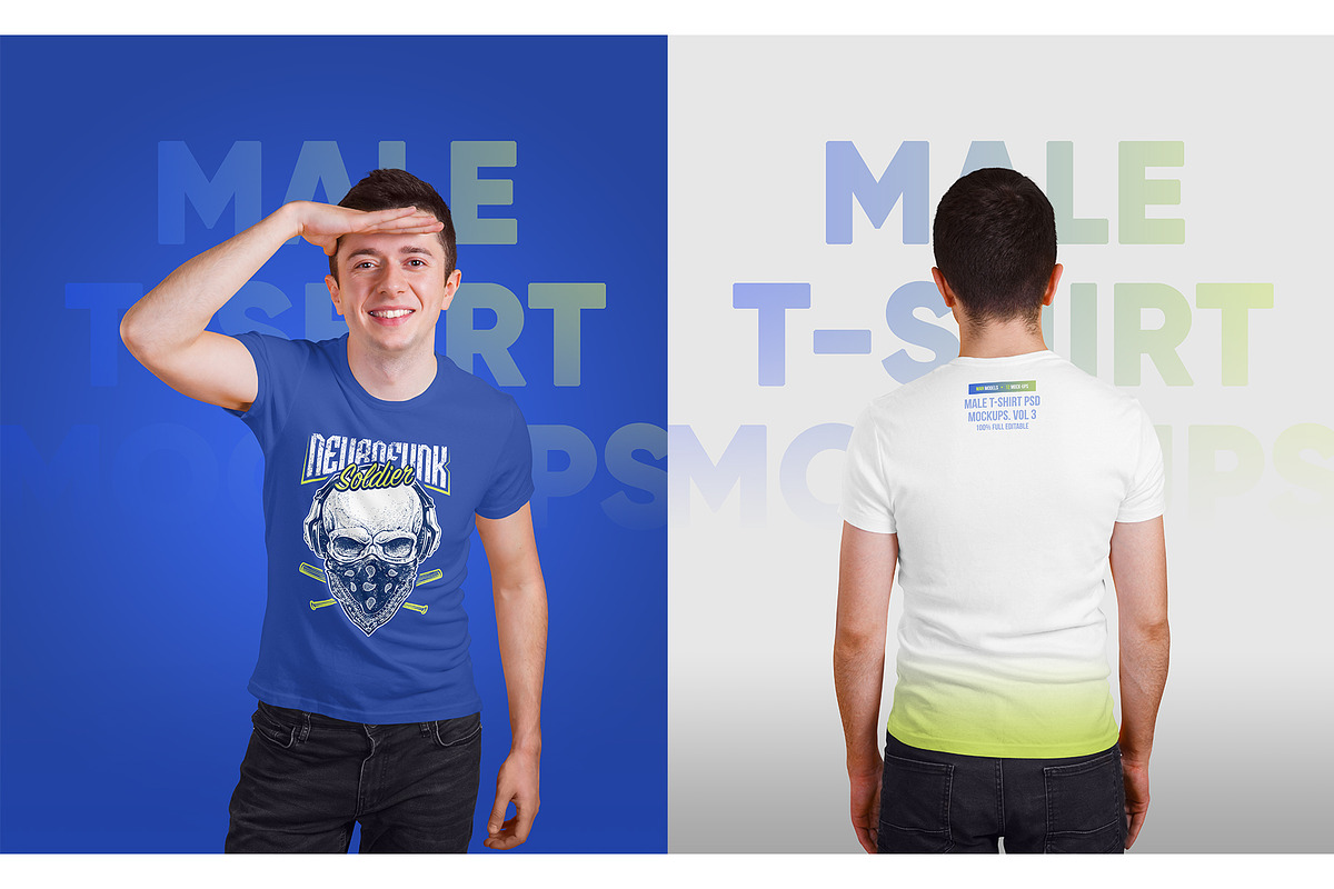 Male T-Shirt PSD Mockups Vol3, a Shirt Mockup by Hi, Mock-Up! (Photo 6 of 10)