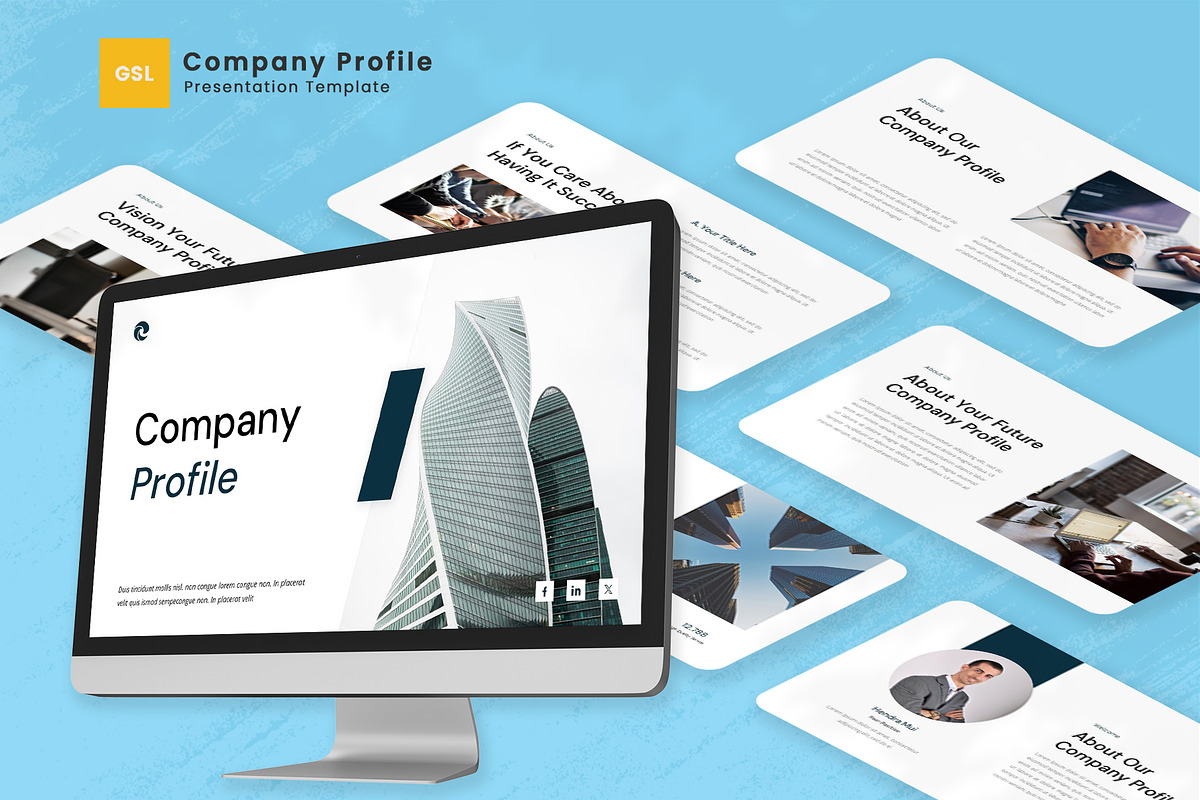 Company Profile-Google Slides, a Presentation Template by Enab Pro (Photo 1 of 5)