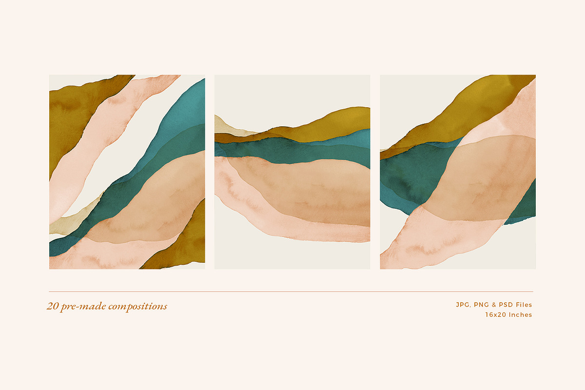 Hand-Painted Abstract Watercolor, a Texture Graphic by Basia Stryjecka (Photo 13 of 28)