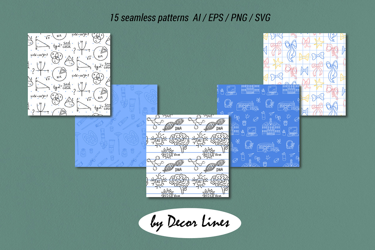 Back To School Doodles With Bows, an Education Illustration by Decor Lines (Photo 15 of 16)