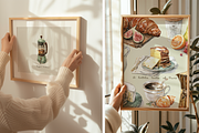 Watercolor French Breakfast Clipart, a Decorative Illustration by ThaismotaCreativeCo (Thumbnail 8 of 12)