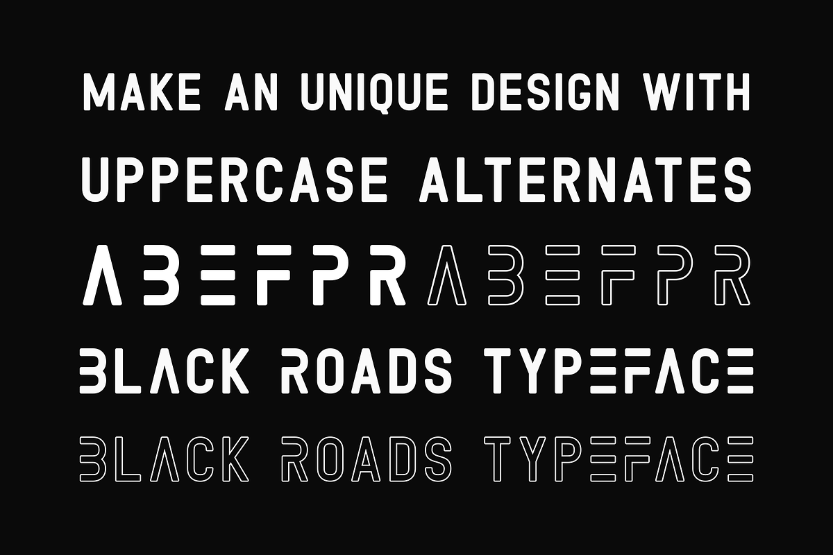 Black Roads - Display Sans Serif, a Sans Serif Font by Sibelumpagi Studio (Photo 5 of 14)