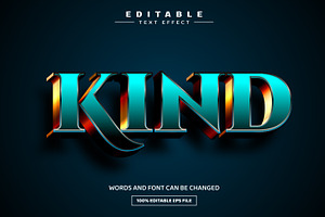 Kind 3D Editable Text Effect