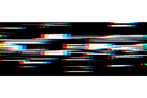 Pixelated tv noise with glitch, a Technology Illustration by RDShop