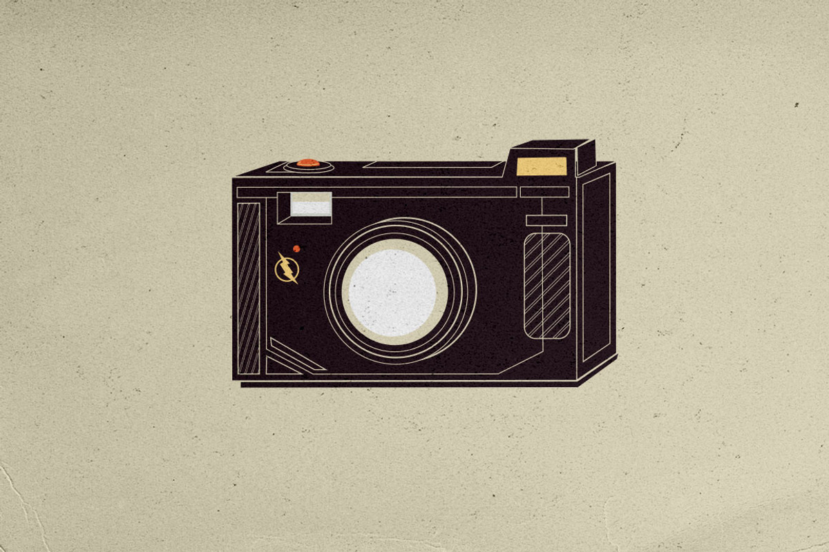 Camera with Flash Illustration, an Illustration by Ryder Doty