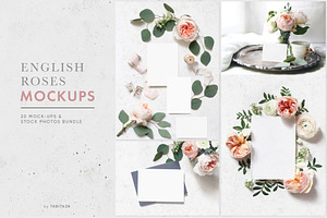 English Roses Wedding Mockups Photos