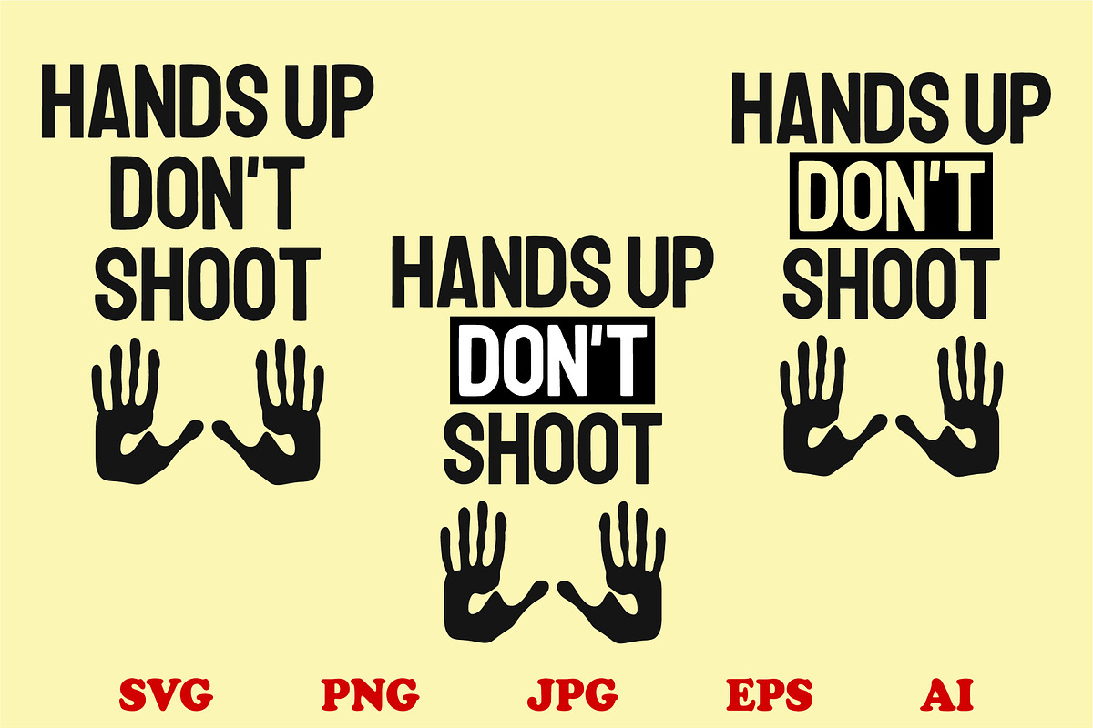 Hands up Don't shoot svg png vector, an Object Graphic by FileVectorSVG