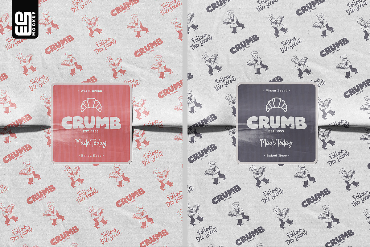 Wrapping Paper with Sticker Mockup, an Advertising Mockup by SD Mockup (Photo 2 of 3)