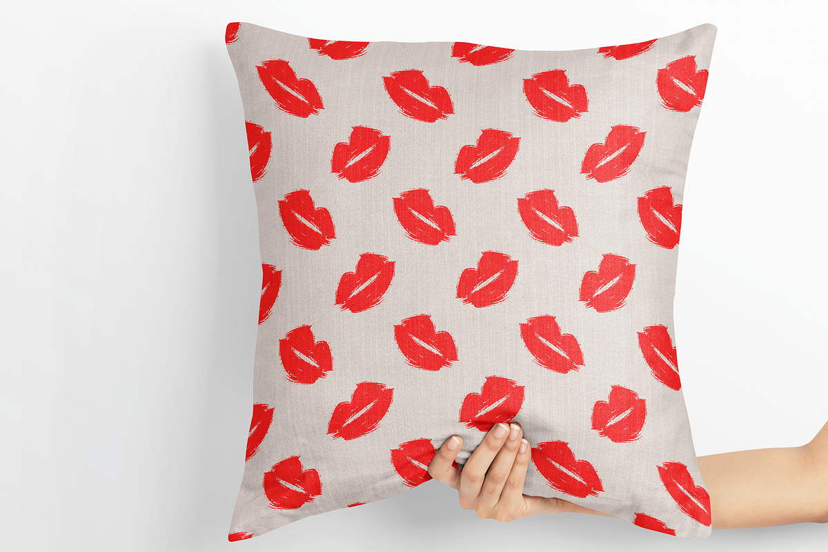 Red Lipstick Seamless Pattern, a Pattern Graphic by Bonfloret Studio (Photo 2 of 3)