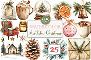 Aesthetic Christmas Clipart, an Illustration by Craft Nest (Thumbnail 1 of 6)