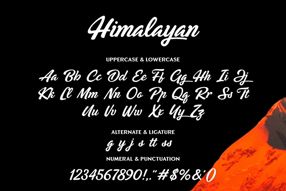 Himalayan – Bold Script Font, a Script Font by Fikryal Studio (Photo 14 of 14)
