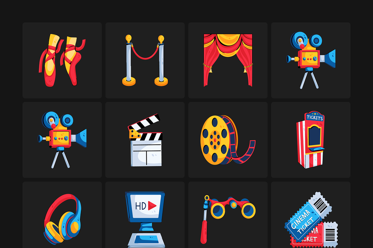 Theater and Cinema Icon Set, a Duotone Icon by Prosymbols (Photo 5 of 8)