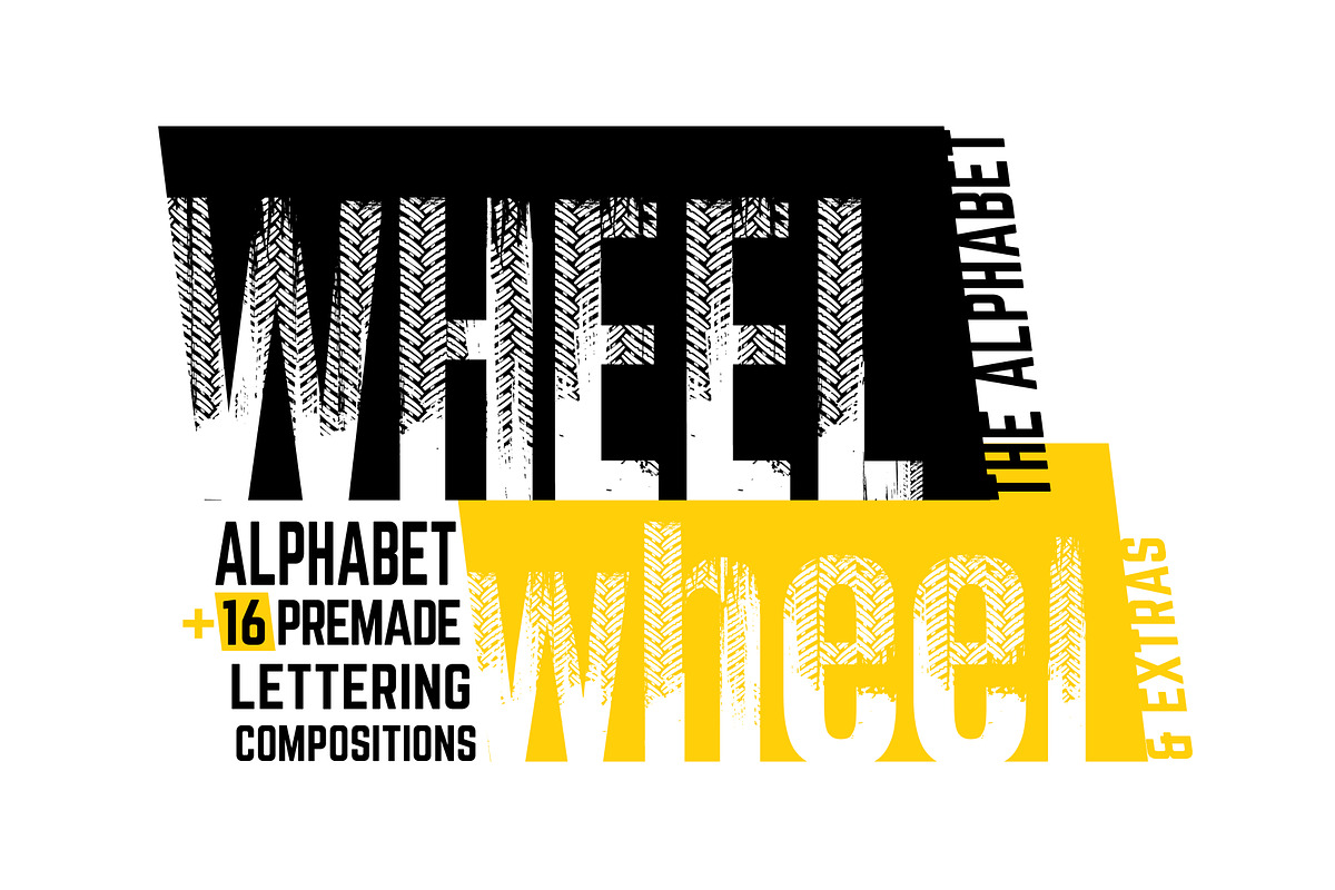 Wheel Tire Alphabet & Lettering Pack, a Transportation Illustration by Annyart Design (Photo 1 of 14)