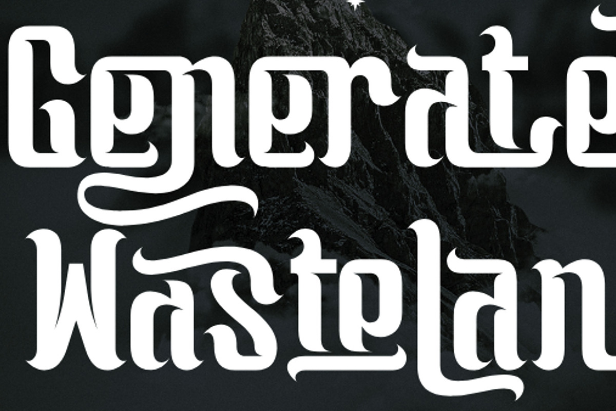 Generated Wasteland - Elegant Font, a Serif Font by 177Studio (Photo 2 of 5)
