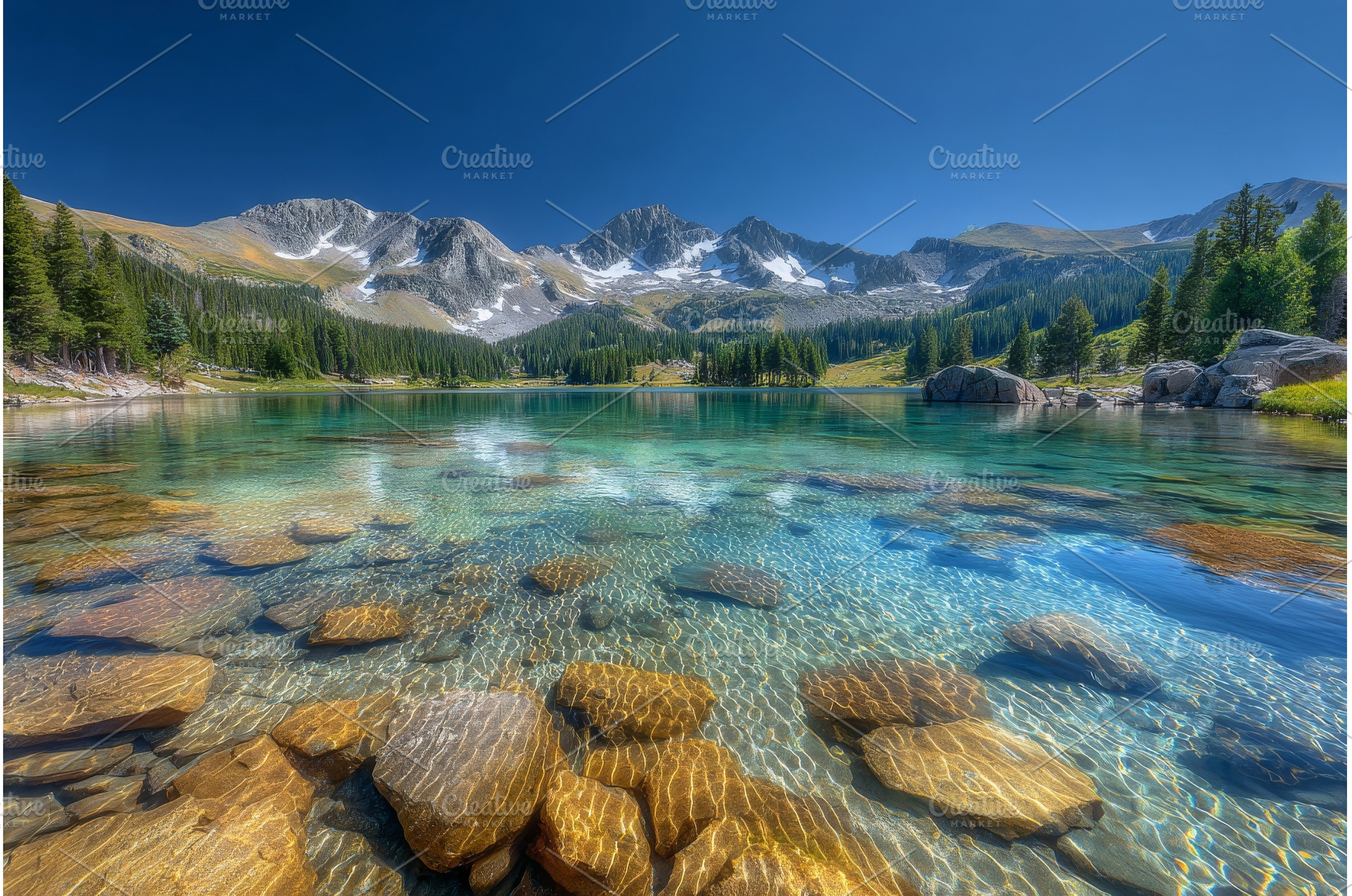 A serene view of lake Josephine is, a Nature Photo by ZinetroN