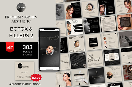 PREMIUM Botox & Fillers 2 Canva, a Social Media Template by Studio Suvelle
