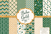 Emerald Green Glitter Digital Papers, a Pattern Graphic by Amanda Ilkov (Thumbnail 1 of 3)