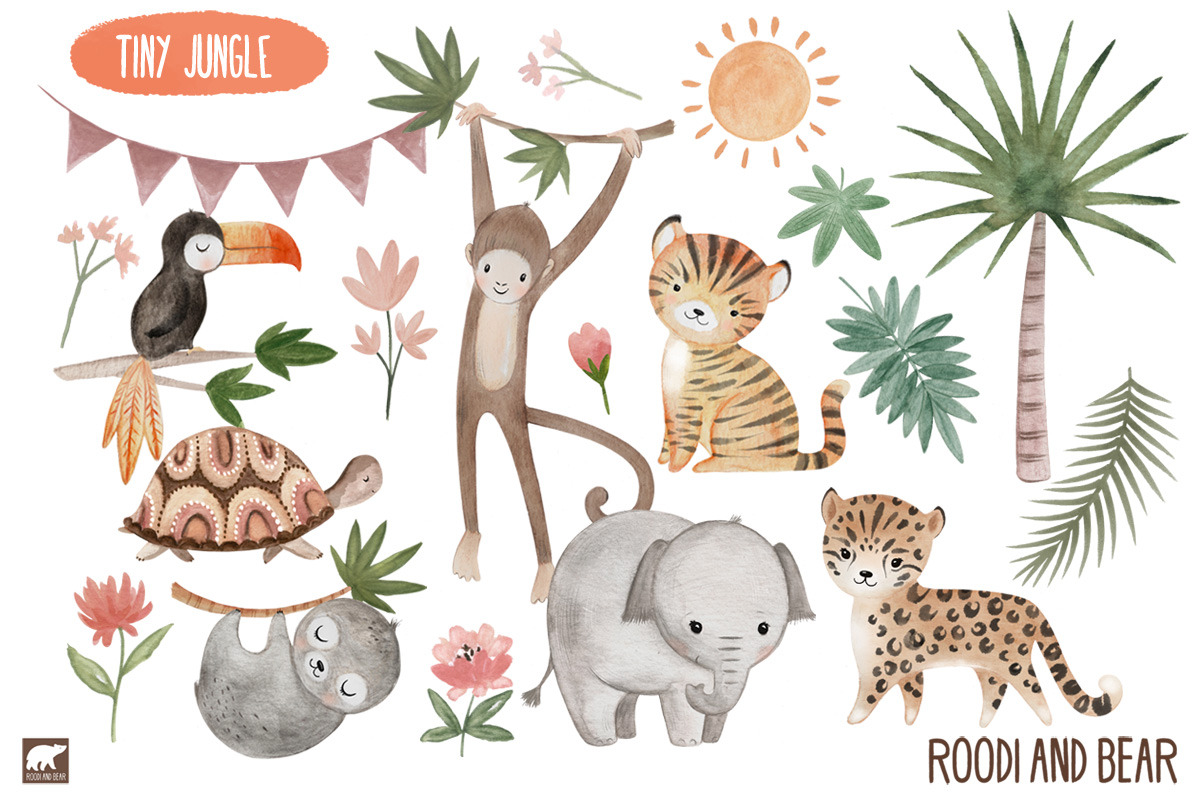 Jungle Animals, an Animal Illustration by Roodi and Bear (Photo 2 of 2)