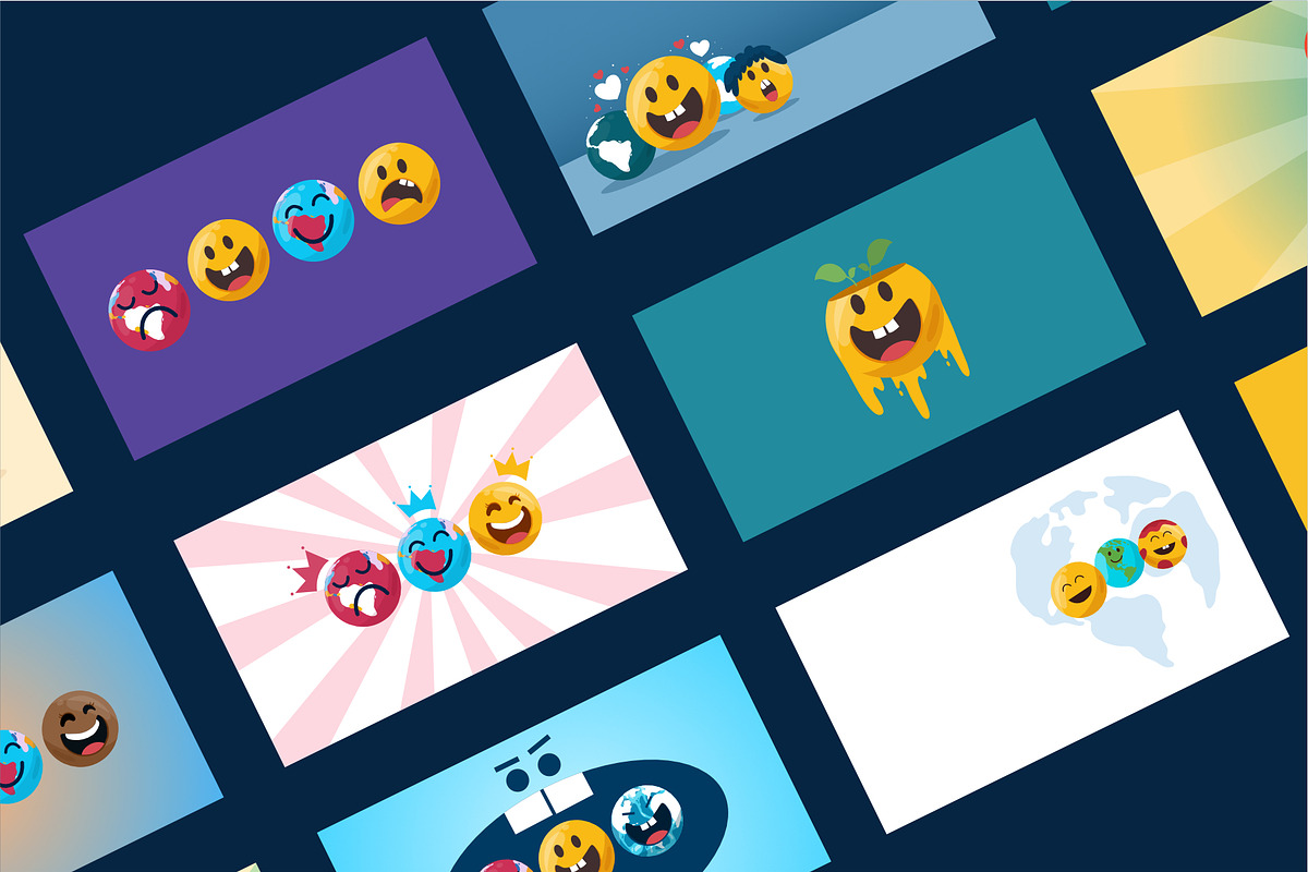 Emoji day background set, a Decorative Illustration by foxndeer (Photo 3 of 4)