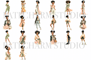 20 Black Girl Fashion Clipart, a Person Illustration by Pati Charm Studio (Thumbnail 2 of 8)