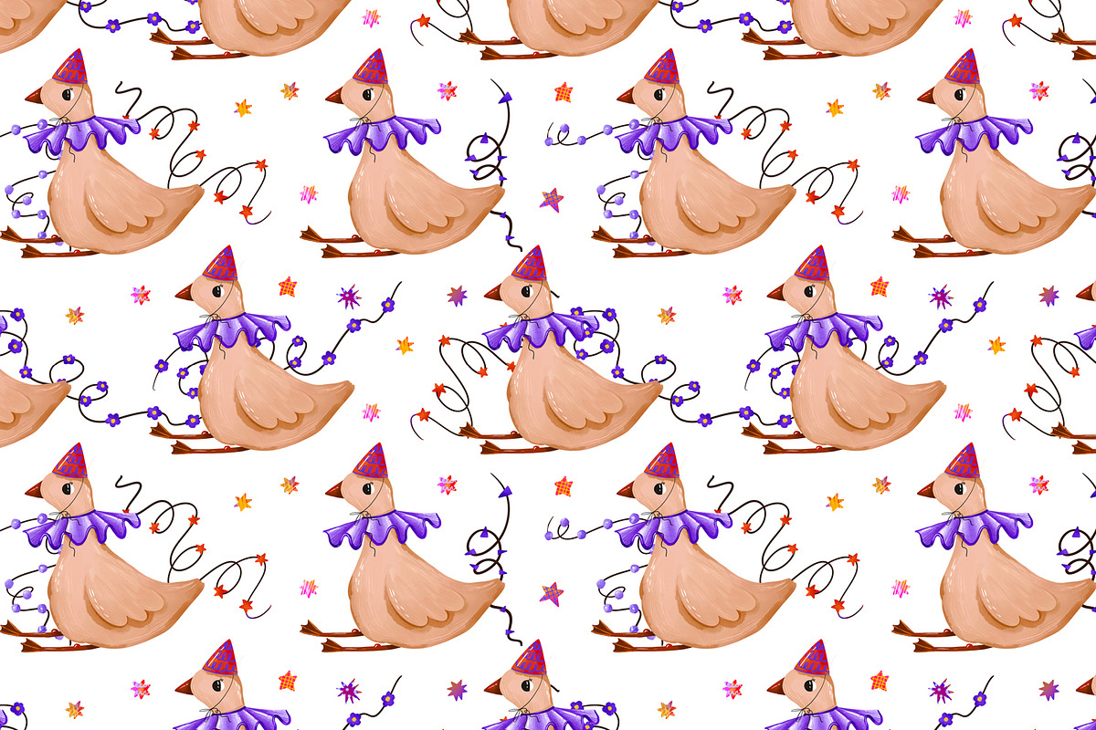 Festive Goose Party Clipart Set, an Animal Illustration by the_myro (Photo 5 of 17)