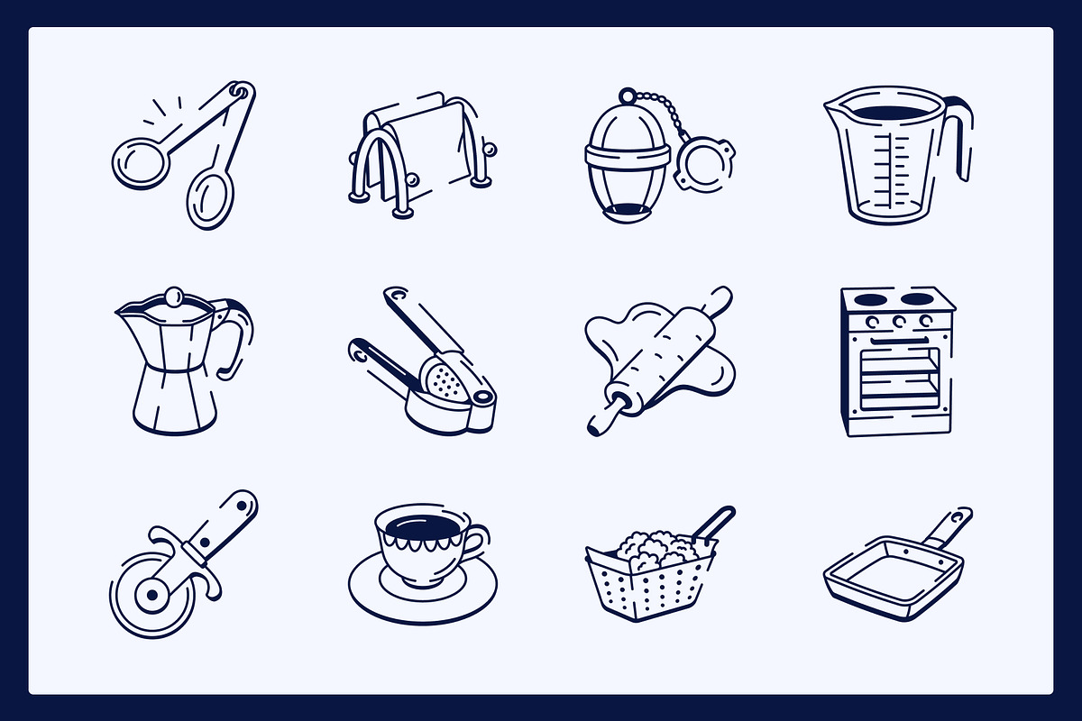 Kitchen Doodle Icon, an Outline Icon by Vectors Market (Photo 6 of 9)