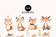 Autumn Pumpkin Birthday Clipart, a Decorative Illustration by OKArtHub (Thumbnail 3 of 9)